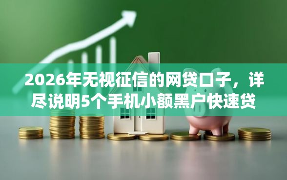 2026年无视征信的网贷口子，详尽说明5个手机小额黑户快速贷款app