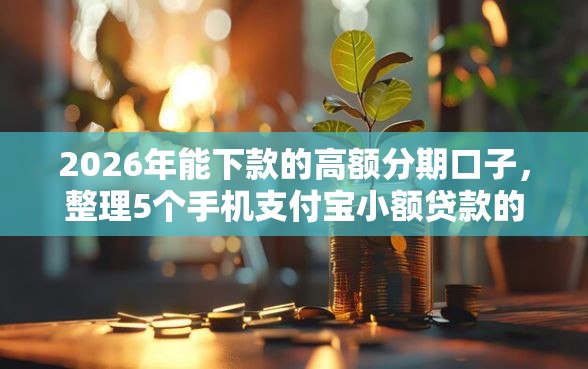2026年能下款的高额分期口子,整理5个手机支付宝小额贷款的软件 2026年能下款的高额分期口子,整理5个手机支付宝小额贷款的软件