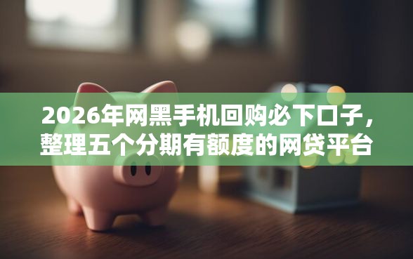 2026年网黑手机回购必下口子，整理五个分期有额度的网贷平台