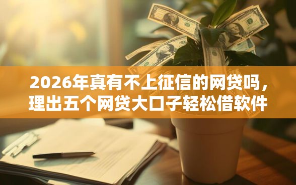 2026年真有不上征信的网贷吗，理出五个网贷大口子轻松借软件