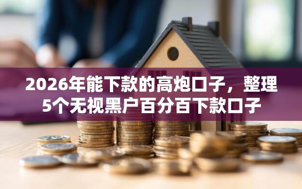 2026年能下款的高炮口子，整理5个无视黑户百分百下款口子