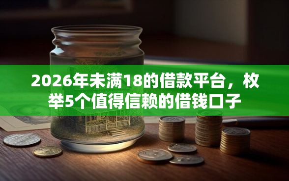 2026年未满18的借款平台，枚举5个值得信赖的借钱口子