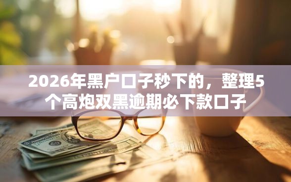 2026年黑户口子秒下的,整理5个高炮双黑逾期必下款口子 2026年黑户口子秒下的,整理5个高炮双黑逾期必下款口子