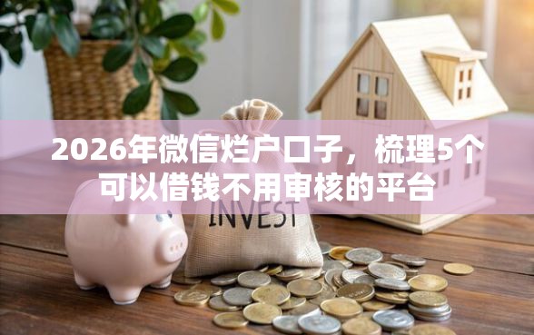 2026年微信烂户口子，梳理5个可以借钱不用审核的平台