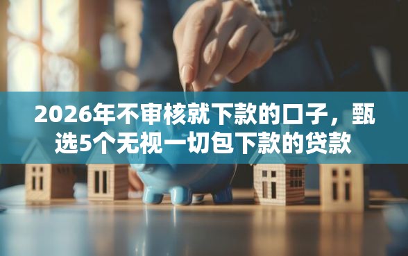 2026年不审核就下款的口子，甄选5个无视一切包下款的贷款