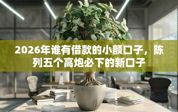 2026年谁有借款的小额口子，陈列五个高炮必下的新口子
