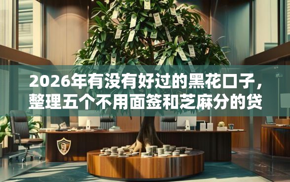 2026年有没有好过的黑花口子，整理五个不用面签和芝麻分的贷款口子