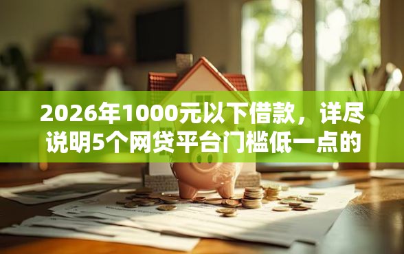 2026年1000元以下借款，详尽说明5个网贷平台门槛低一点的软件