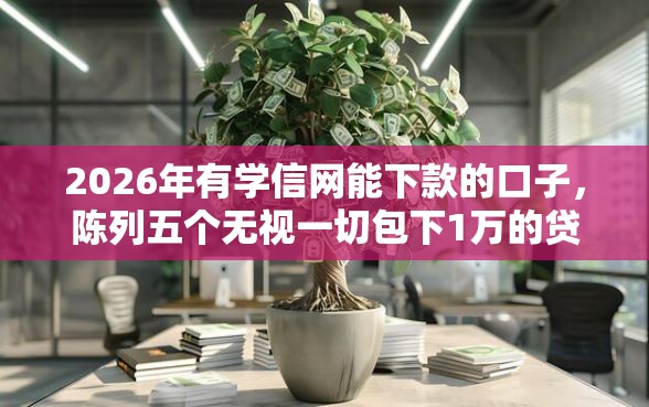 2026年有学信网能下款的口子，陈列五个无视一切包下1万的贷款