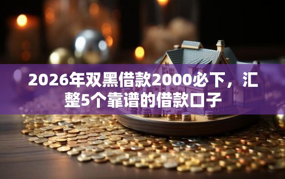 2026年双黑借款2000必下，汇整5个靠谱的借款口子