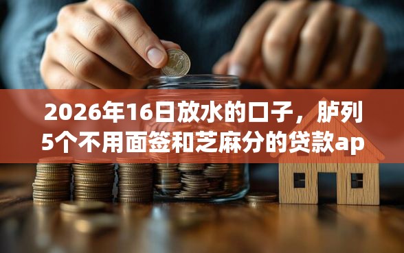 2026年16日放水的口子,胪列5个不用面签和芝麻分的贷款app 2026年16日放水的口子,胪列5个不用面签和芝麻分的贷款app