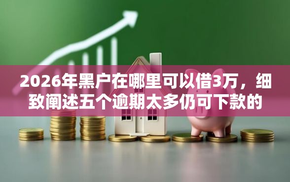 2026年黑户在哪里可以借3万，细致阐述五个逾期太多仍可下款的平台