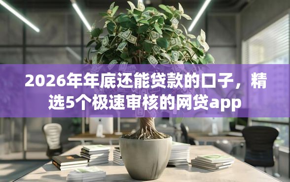 2026年年底还能贷款的口子，精选5个极速审核的网贷app