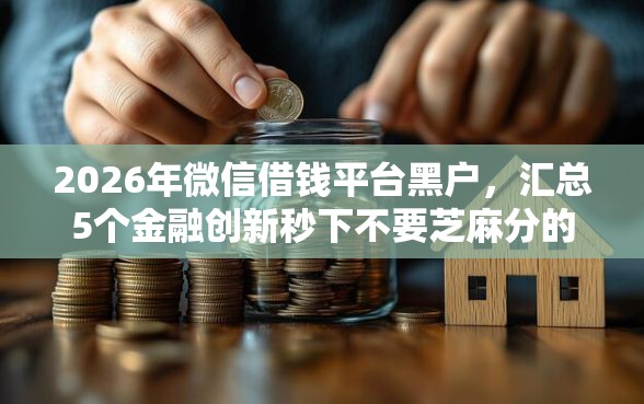 2026年微信借钱平台黑户，汇总5个金融创新秒下不要芝麻分的软件