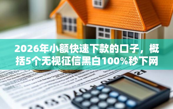 2026年小额快速下款的口子，概括5个无视征信黑白100%秒下网贷平台