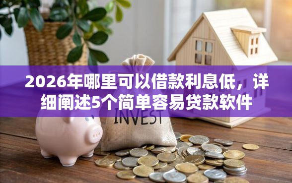 2026年哪里可以借款利息低，详细阐述5个简单容易贷款软件
