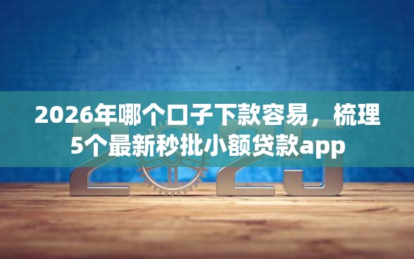 2026年哪个口子下款容易，梳理5个最新秒批小额贷款app