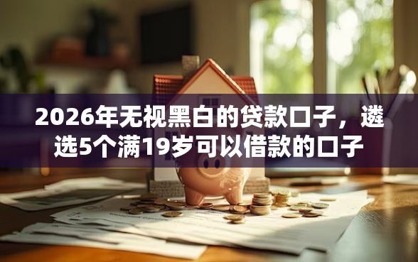 2026年无视黑白的贷款口子，遴选5个满19岁可以借款的口子