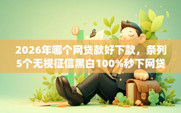 2026年哪个网贷款好下款，条列5个无视征信黑白100%秒下网贷app