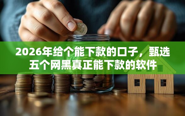 2026年给个能下款的口子，甄选五个网黑真正能下款的软件