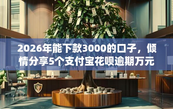 2026年能下款3000的口子，倾情分享5个支付宝花呗逾期万元快速贷款app