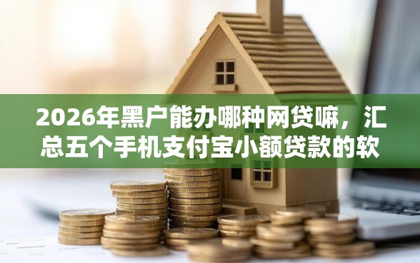 2026年黑户能办哪种网贷嘛，汇总五个手机支付宝小额贷款的软件