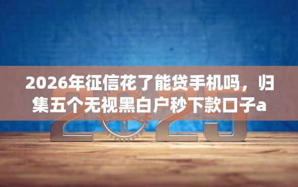 2026年征信花了能贷手机吗，归集五个无视黑白户秒下款口子app