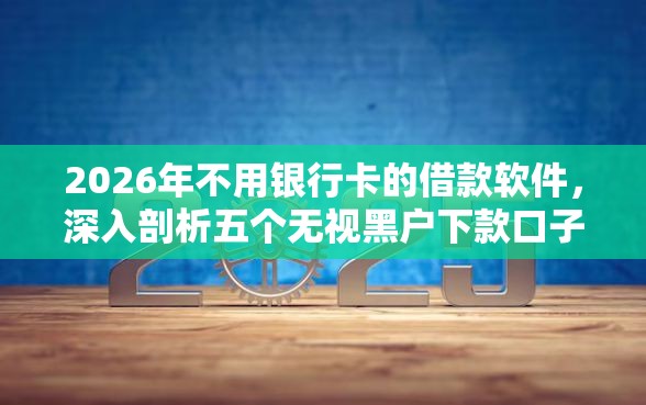 2026年不用银行卡的借款软件，深入剖析五个无视黑户下款口子名单大全