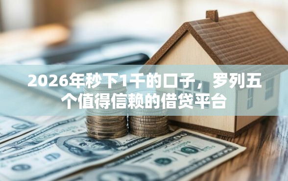 2026年秒下1千的口子，罗列五个值得信赖的借贷平台