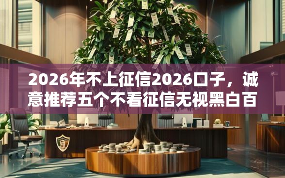 2026年不上征信2026口子，诚意推荐五个不看征信无视黑白百分百下款口子