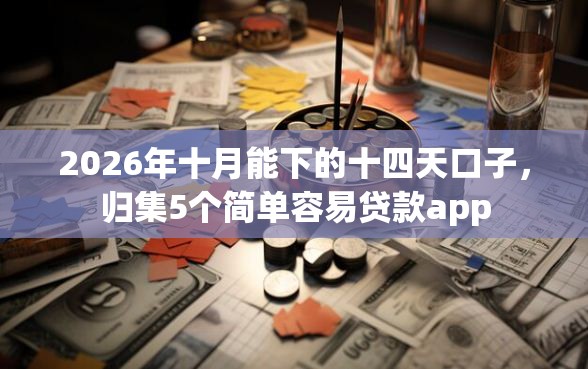2026年十月能下的十四天口子，归集5个简单容易贷款app