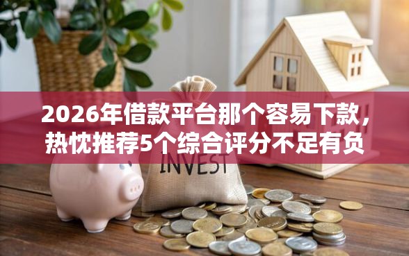 2026年借款平台那个容易下款，热忱推荐5个综合评分不足有负债都能下款口子