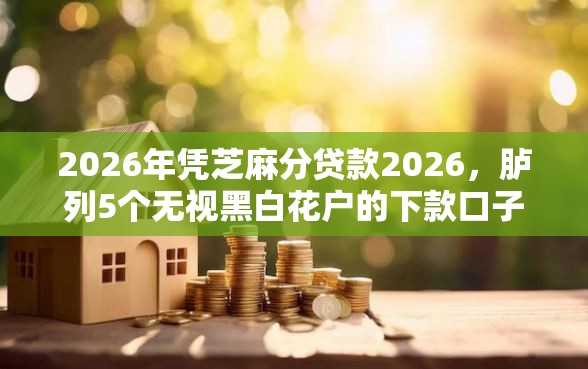 2026年凭芝麻分贷款2026,胪列5个无视黑白花户的下款口子 2026年凭芝麻分贷款2026,胪列5个无视黑白花户的下款口子