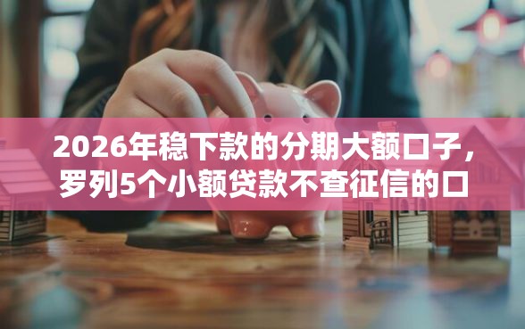 2026年稳下款的分期大额口子，罗列5个小额贷款不查征信的口子