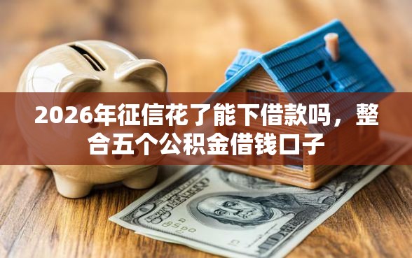 2026年征信花了能下借款吗，整合五个公积金借钱口子