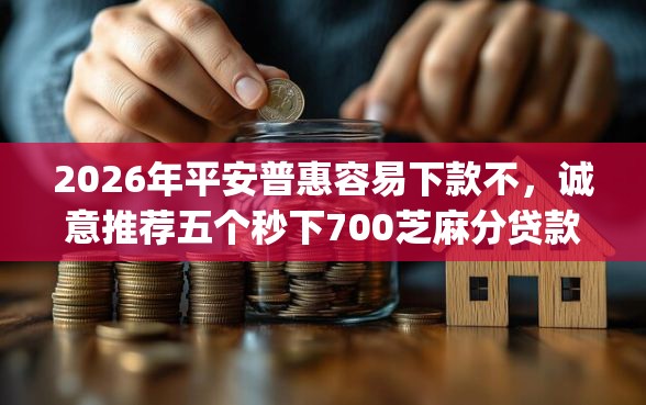2026年平安普惠容易下款不，诚意推荐五个秒下700芝麻分贷款app