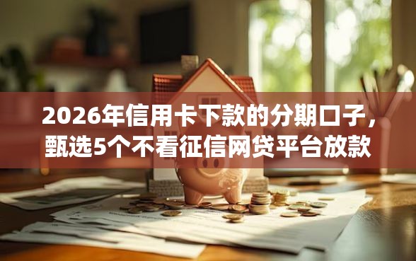 2026年信用卡下款的分期口子，甄选5个不看征信网贷平台放款快的app