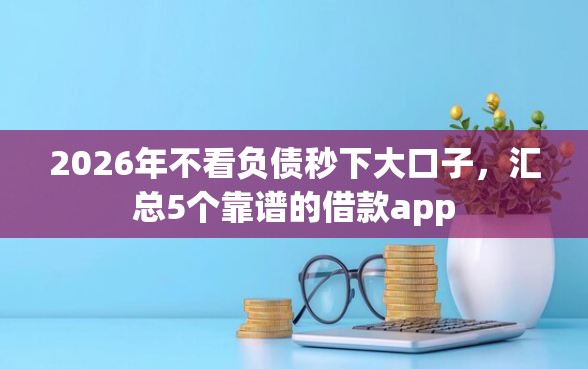 2026年不看负债秒下大口子，汇总5个靠谱的借款app