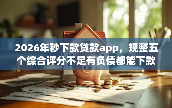 2026年秒下款贷款app，规整五个综合评分不足有负债都能下款软件