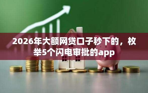 2026年大额网贷口子秒下的，枚举5个闪电审批的app