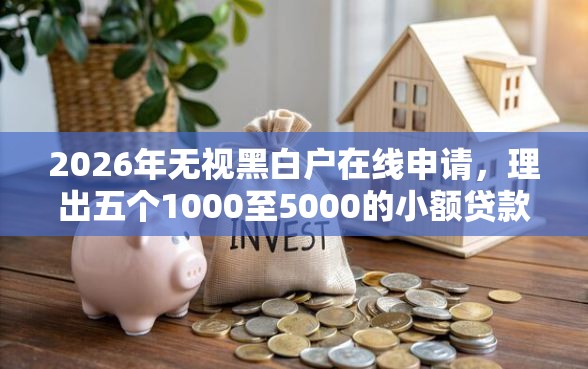 2026年无视黑白户在线申请，理出五个1000至5000的小额贷款口子