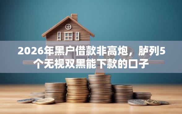2026年黑户借款非高炮，胪列5个无视双黑能下款的口子