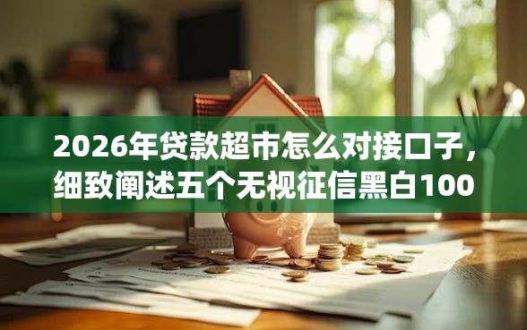 2026年贷款超市怎么对接口子，细致阐述五个无视征信黑白100%秒下app