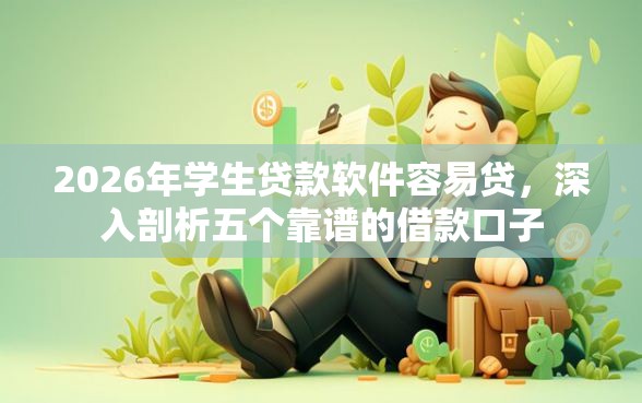 2026年学生贷款软件容易贷，深入剖析五个靠谱的借款口子
