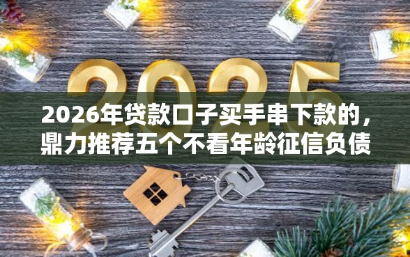 2026年贷款口子买手串下款的，鼎力推荐五个不看年龄征信负债的软件