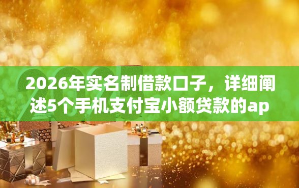 2026年实名制借款口子，详细阐述5个手机支付宝小额贷款的app