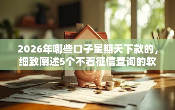 2026年哪些口子星期天下款的，细致阐述5个不看征信查询的软件