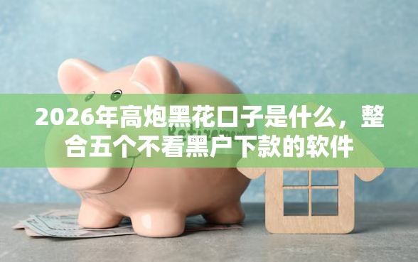 2026年高炮黑花口子是什么，整合五个不看黑户下款的软件
