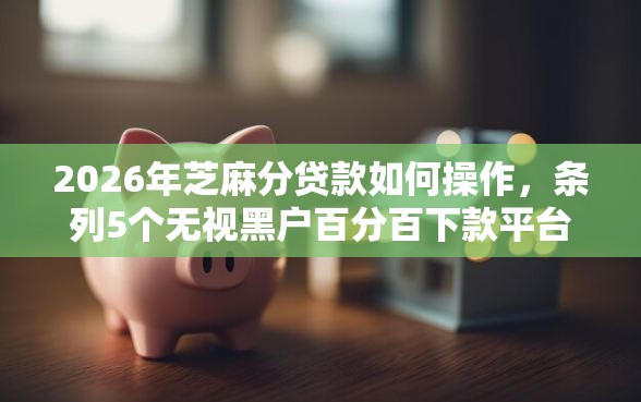 2026年芝麻分贷款如何操作,条列5个无视黑户百分百下款平台 2026年芝麻分贷款如何操作,条列5个无视黑户百分百下款平台