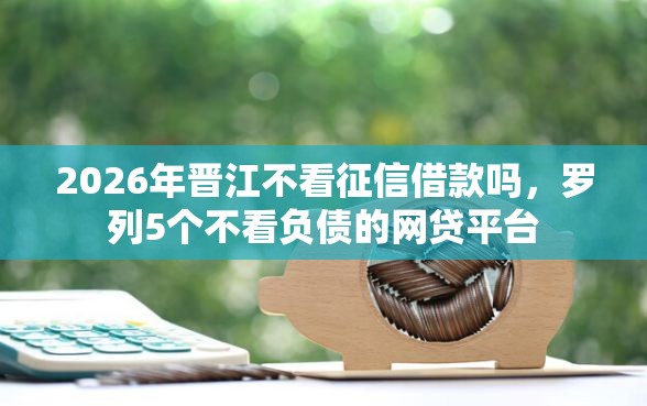 2026年晋江不看征信借款吗，罗列5个不看负债的网贷平台